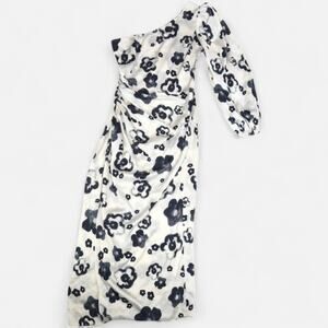 Katwalk NWT Elegant Avant Garde Unique One-Shoulder Floral Maxi Romantic‎ Dress